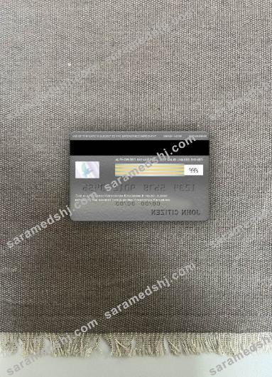 Kyrgyzstan Kirgizbank visa electron card photolook back